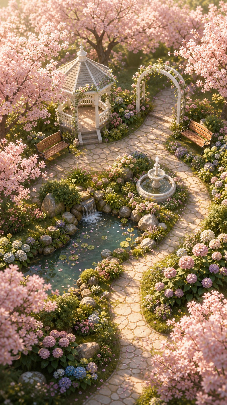 櫻花庭園手機畫面